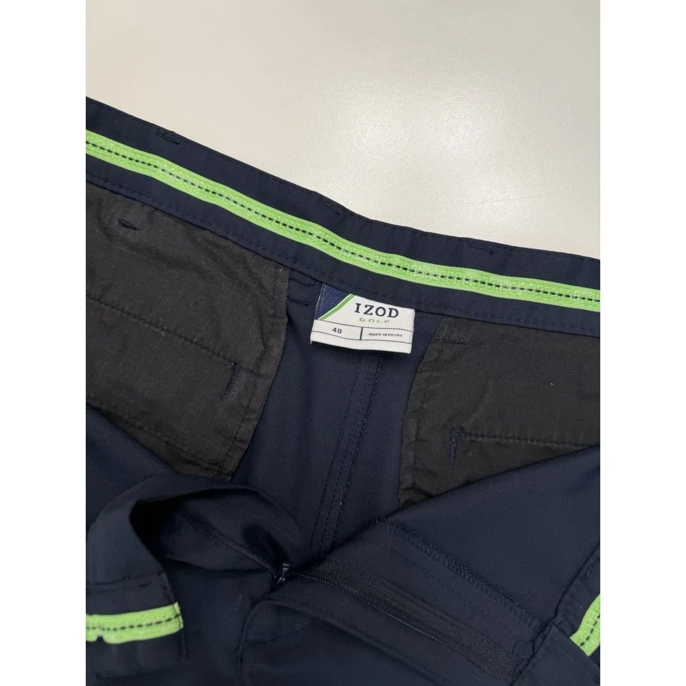 IZOD Golf Performance Shorts Men's Size 40 Navy Stretch Flat Front 10